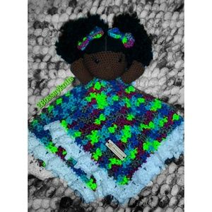 Handmade lovey security blanket doll